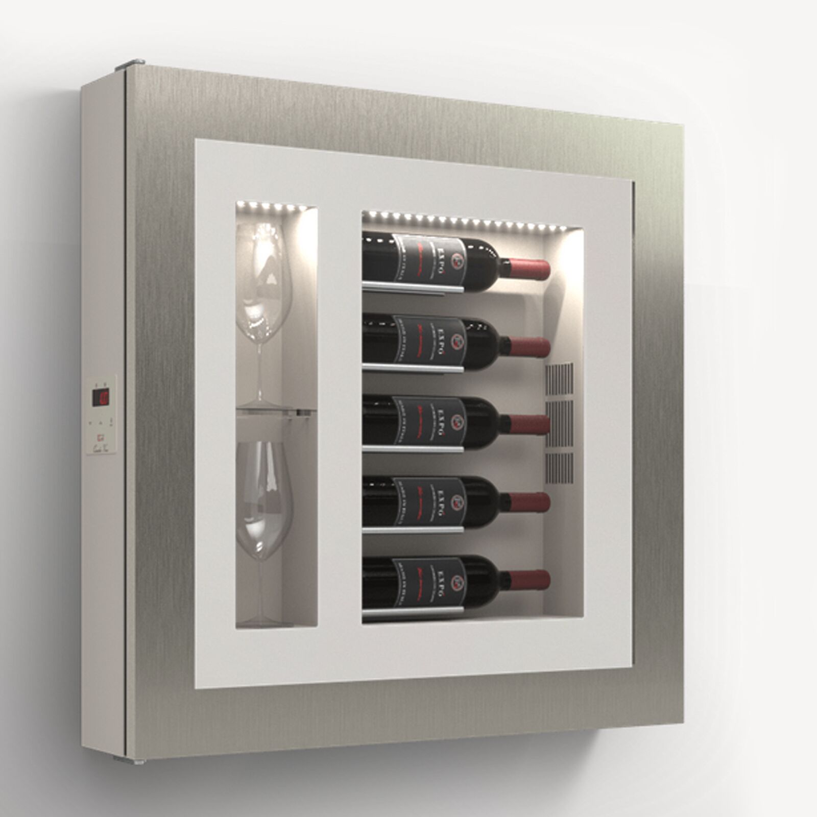 Wall mounted wine discount fridge