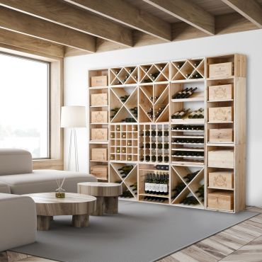 Modular wine racking system VINCASA