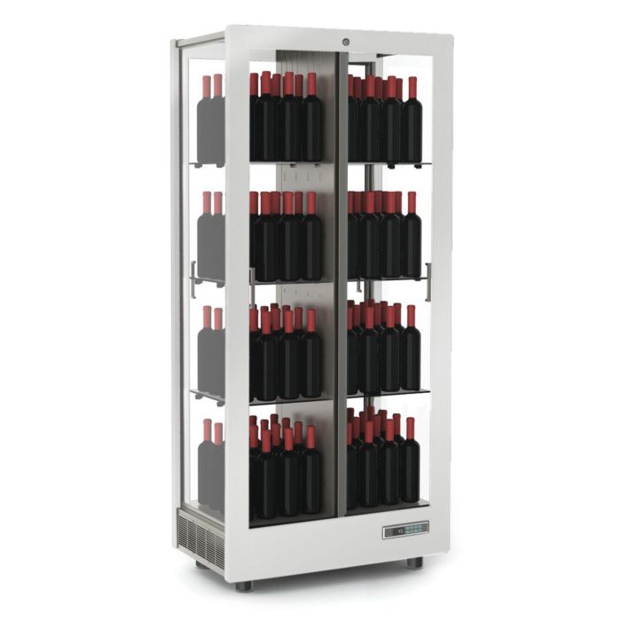 Wine cooling cabinet TECA VINO upright storage, matte white