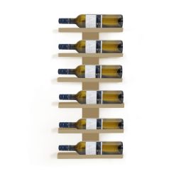 Wall wine rack for 6 bottles 0,75l, gold