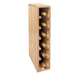 Wine rack 60 cm, narrow module for 6 bottles, natural